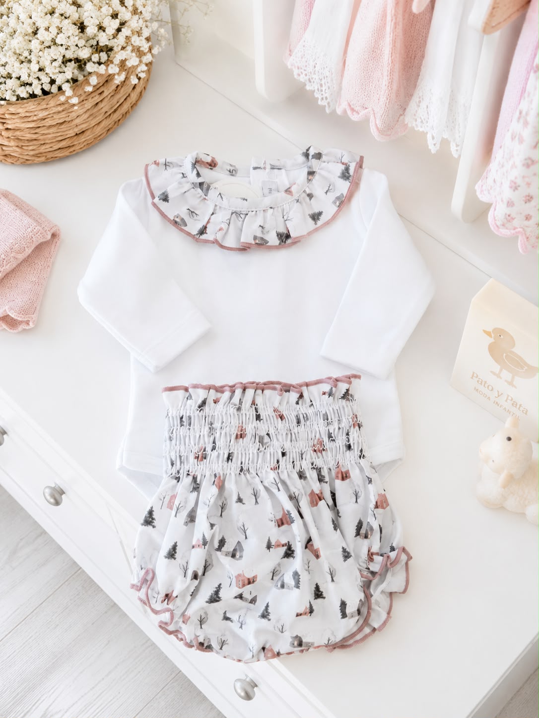 Conjunto Body y pololo Mos Blanco Calamaro