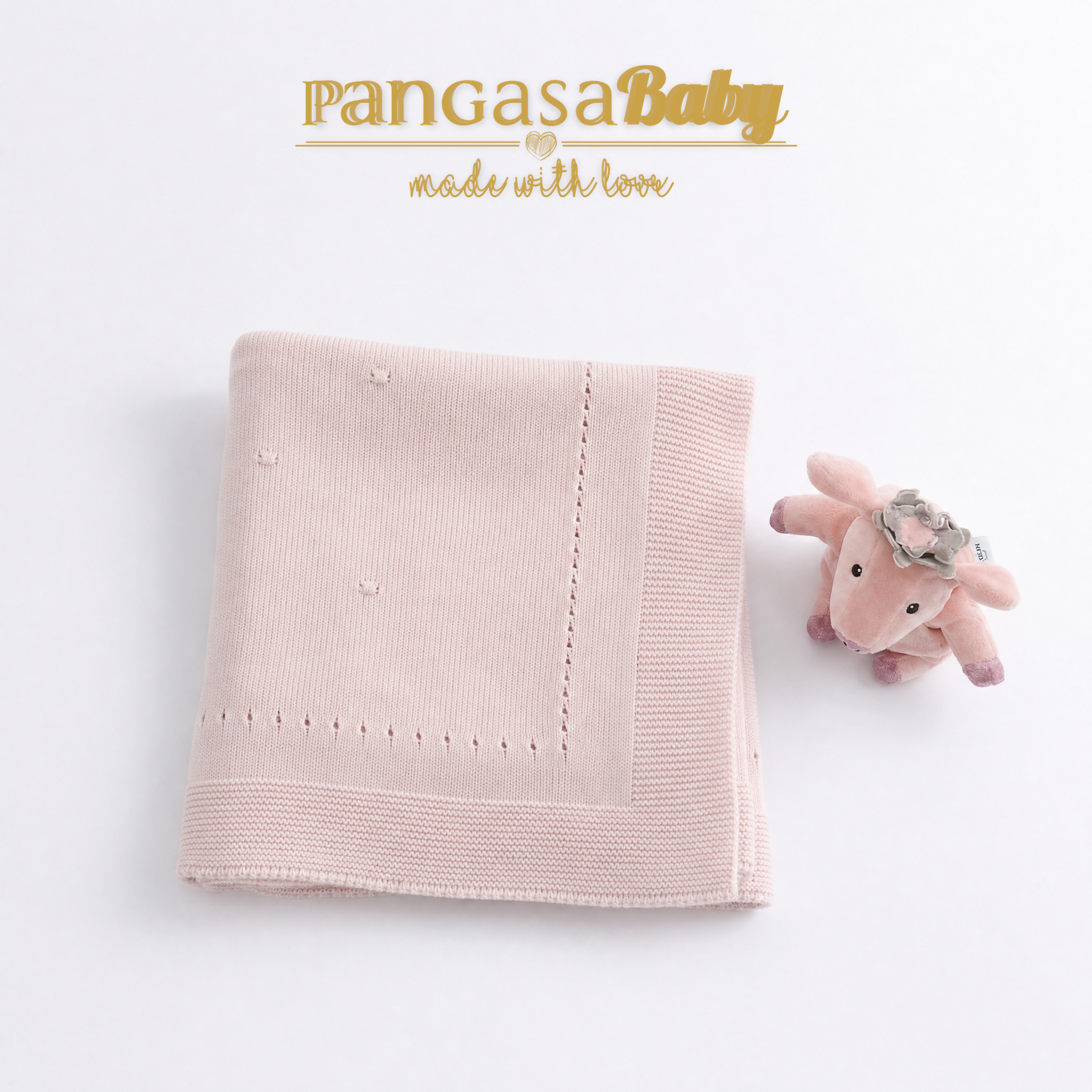 Mantita Bodoques Rosa Empolvado Pangasa