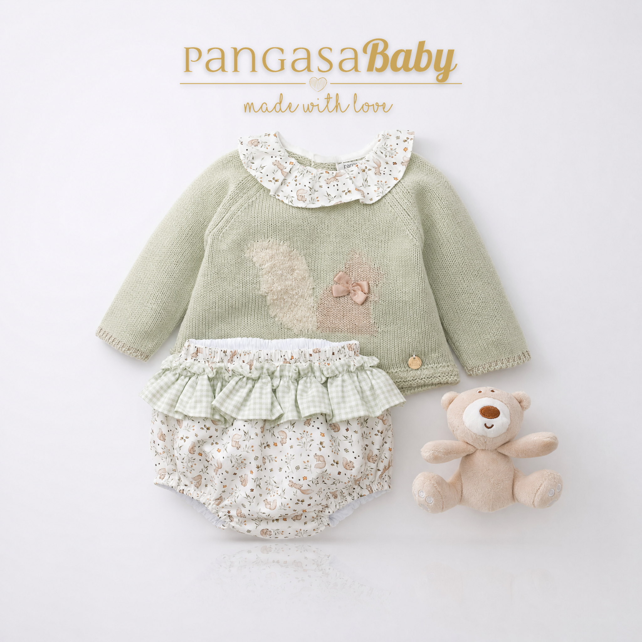 Conjunto Braguita Verde Hoja Pangasa