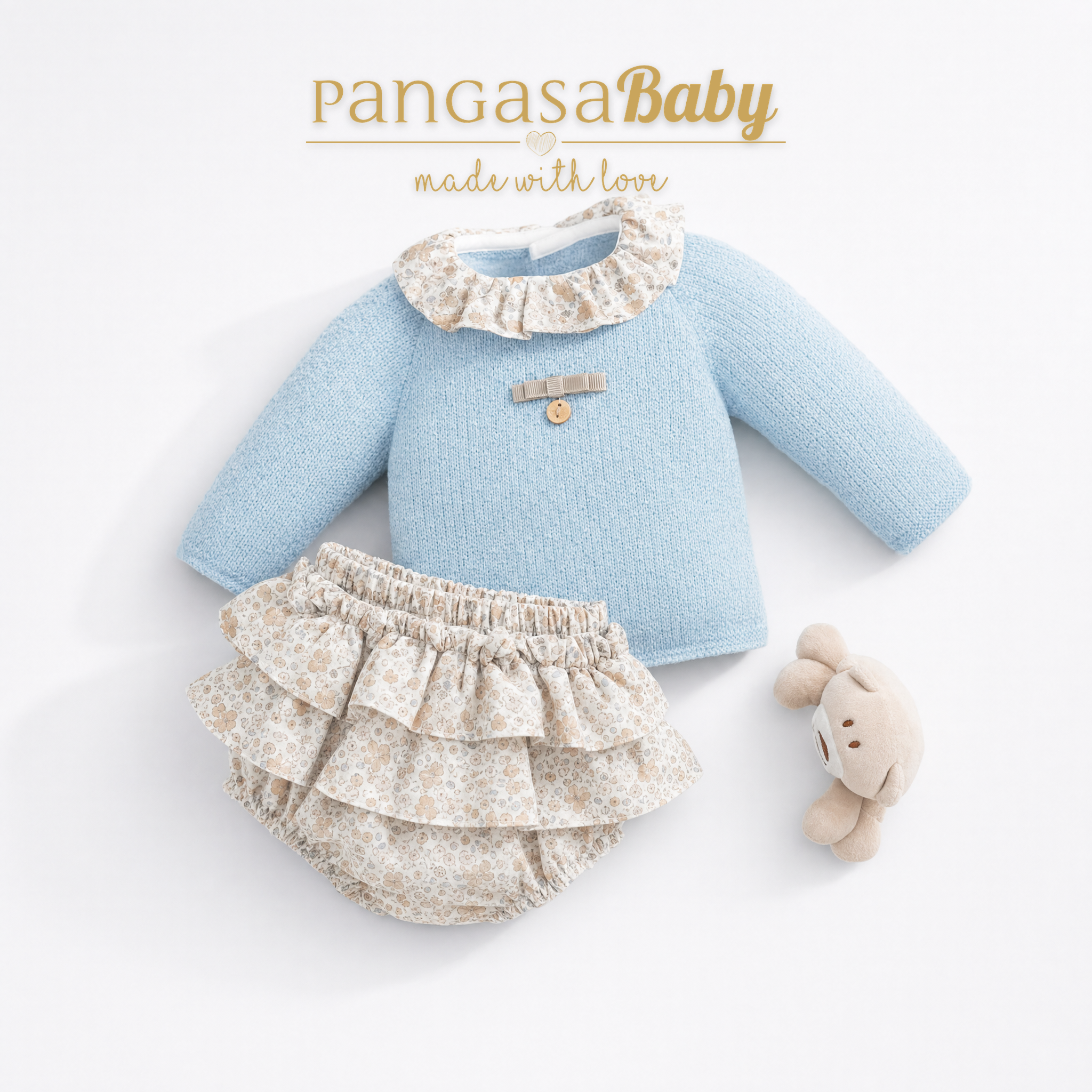 Conjunto Braguita Sand Celeste Empolvado Pangasa