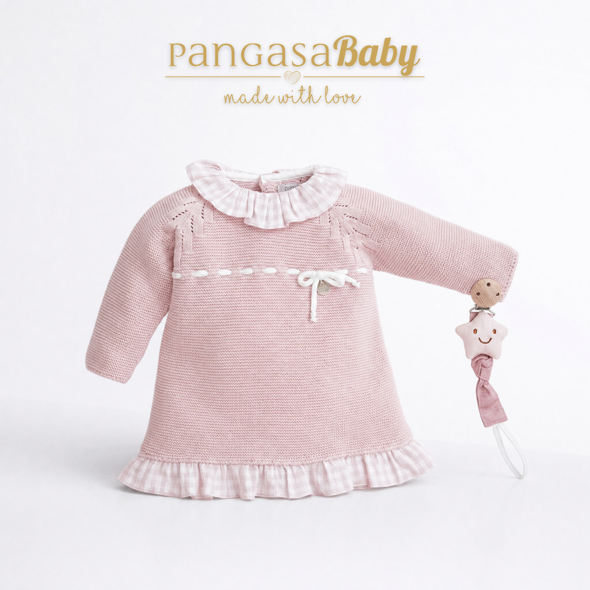 Vestido Soft Todo Rosa Empolvado Pangasa