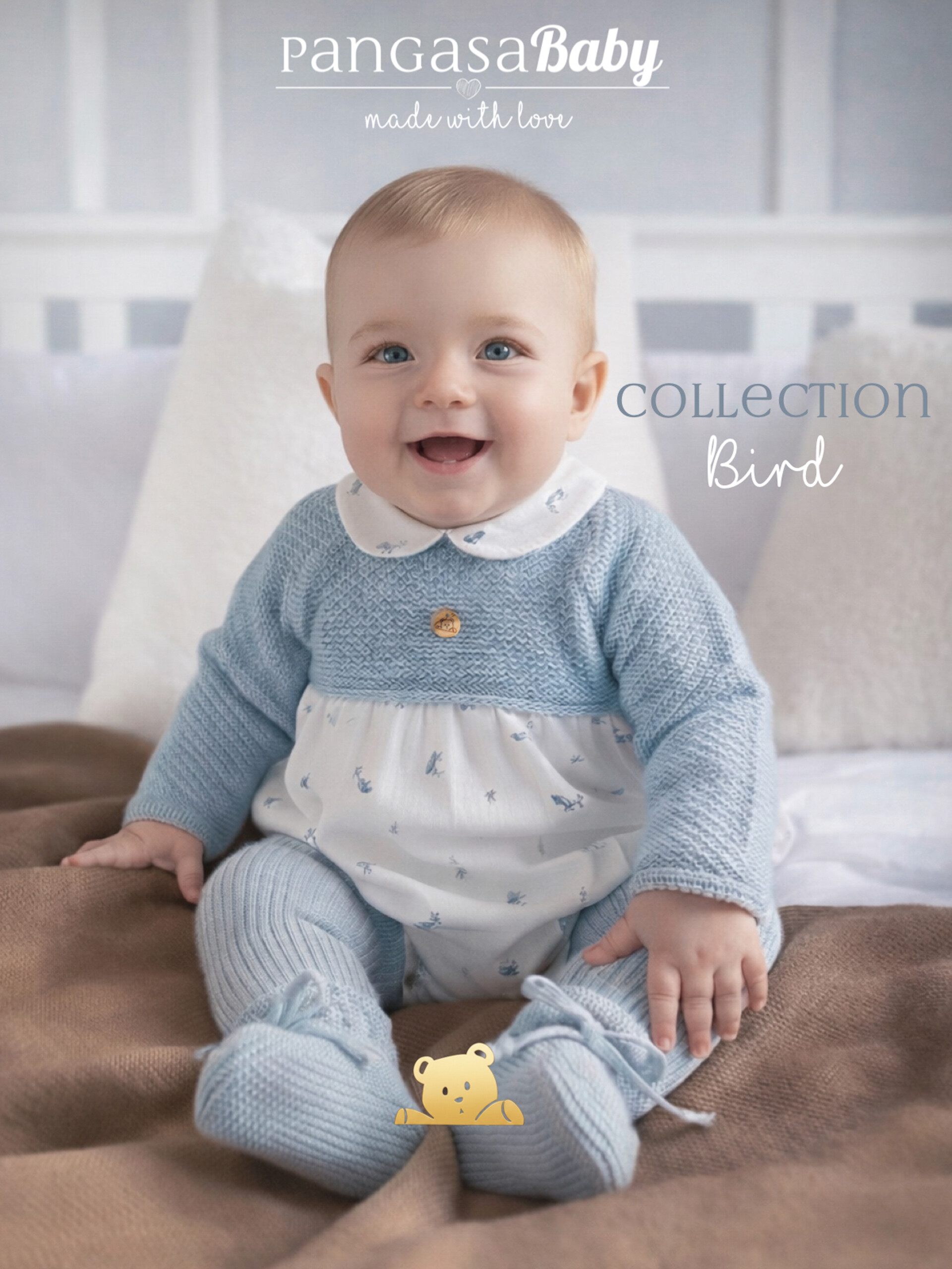 Pelele Bird Celeste Empolvado Pangasa