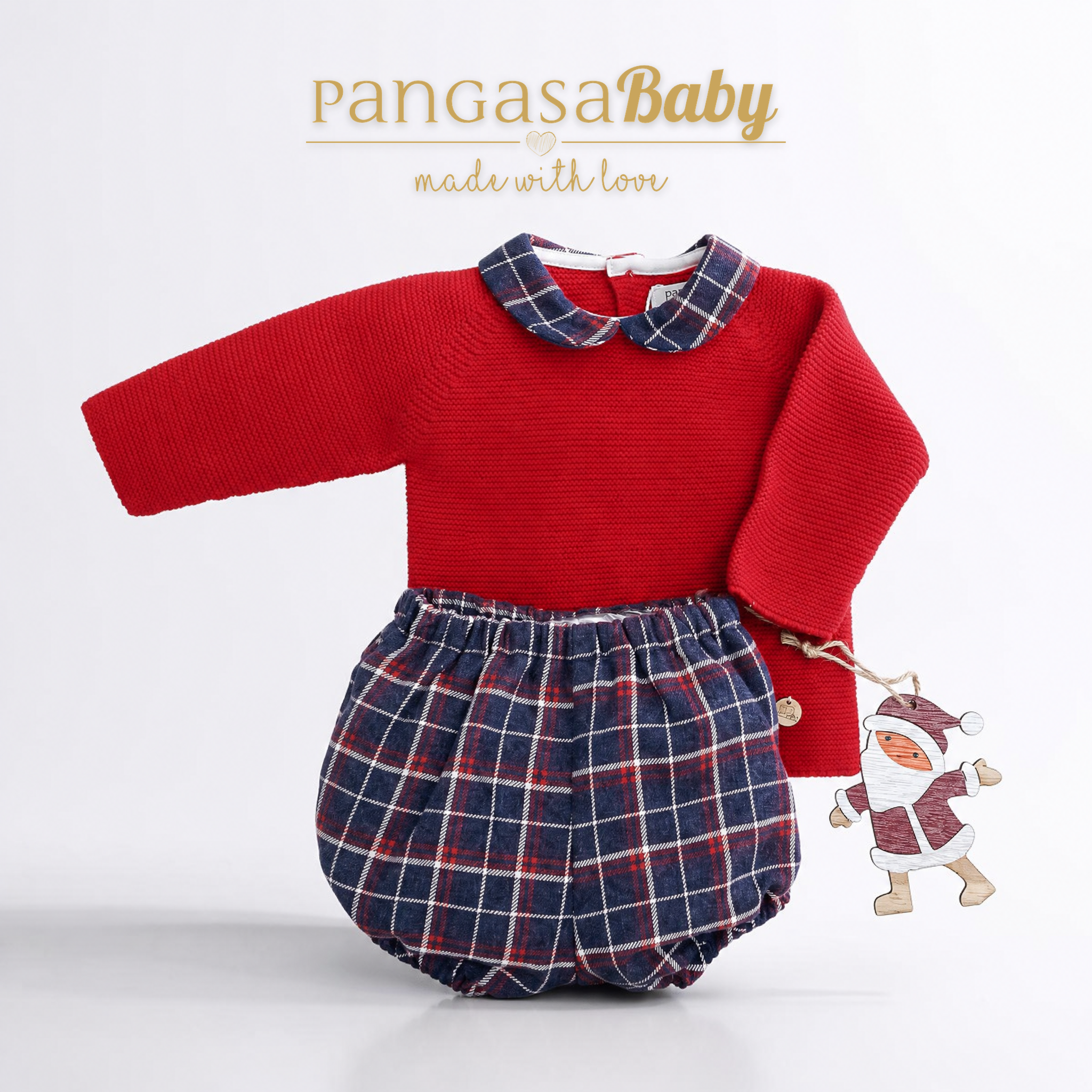 Conjunto Braguita Christmas Rojo Pangasa